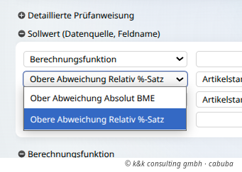 myfactory PPS BDE Qualitätskontrolle Sollwert in Anweisung